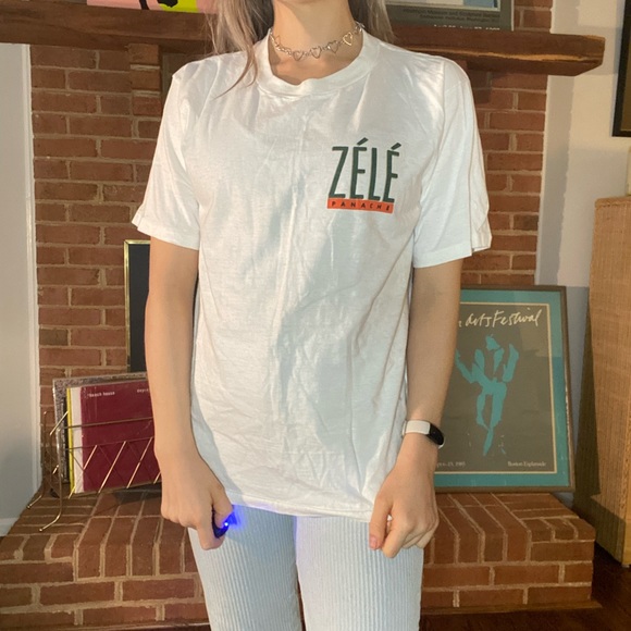 Vintage 90s Single Stitch Zele Panache Imported Beer Art Deco Waiter Pen… - Picture 4 of 16